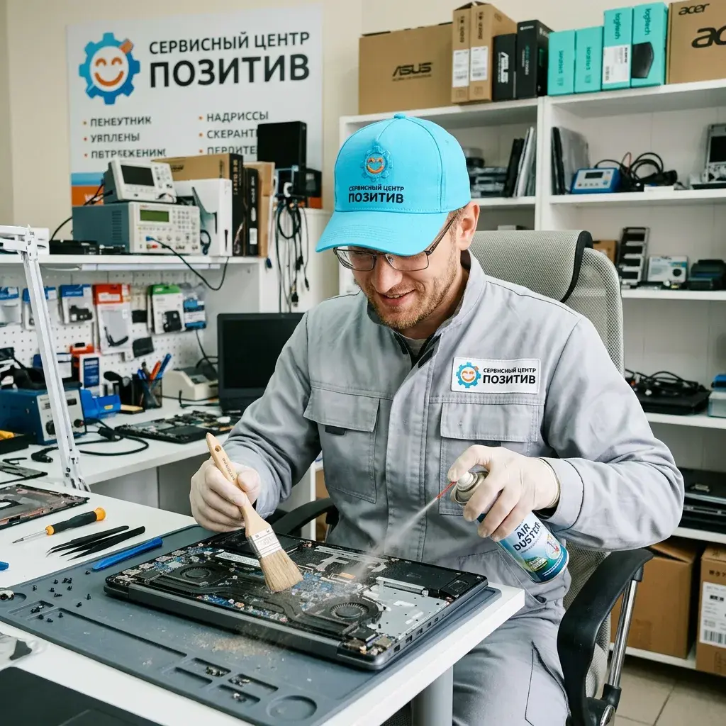 Чистка ноутбука от пыли в Аксае | Замена термопасты