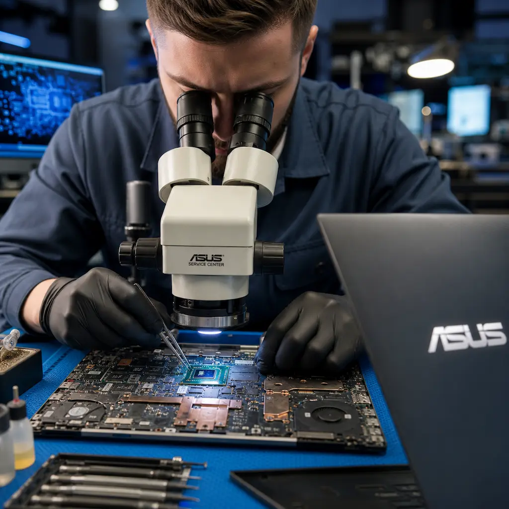 Замена видеокарты ноутбука Asus в Аксае