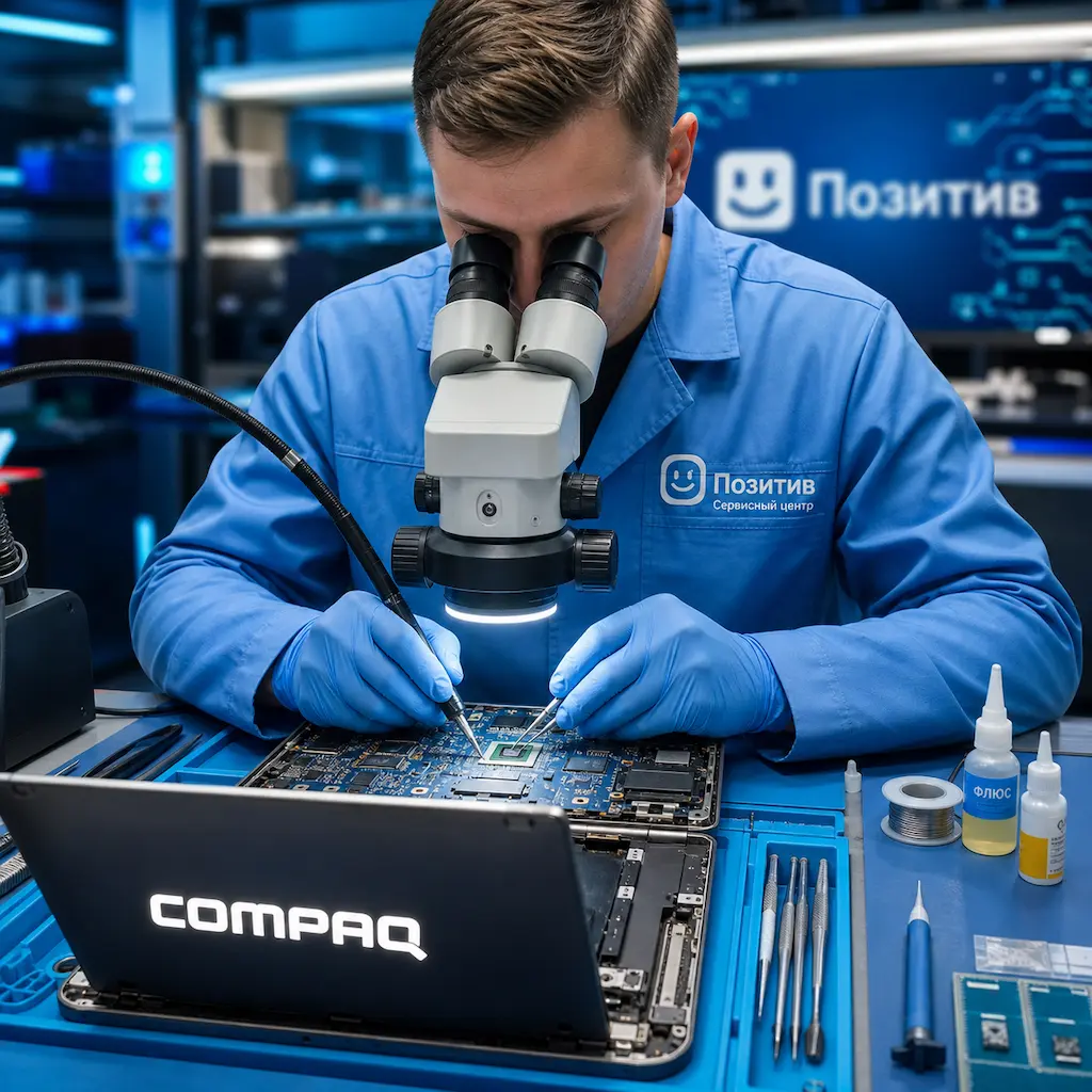 Замена видеокарты ноутбука Compaq в Аксае