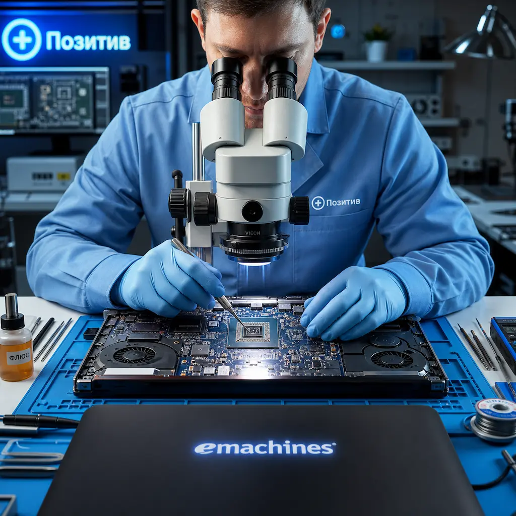 Замена видеокарты ноутбука Emachines в Аксае