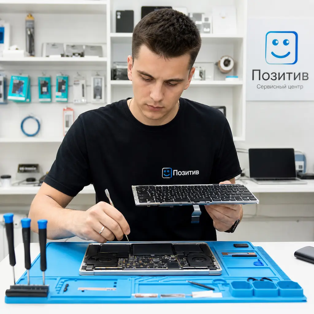 заменить клавиатуру на Apple Macbook в Аксае
