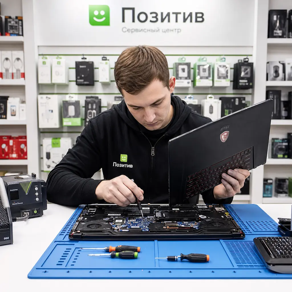 заменить клавиатуру на ноутбуке MSI в Аксае