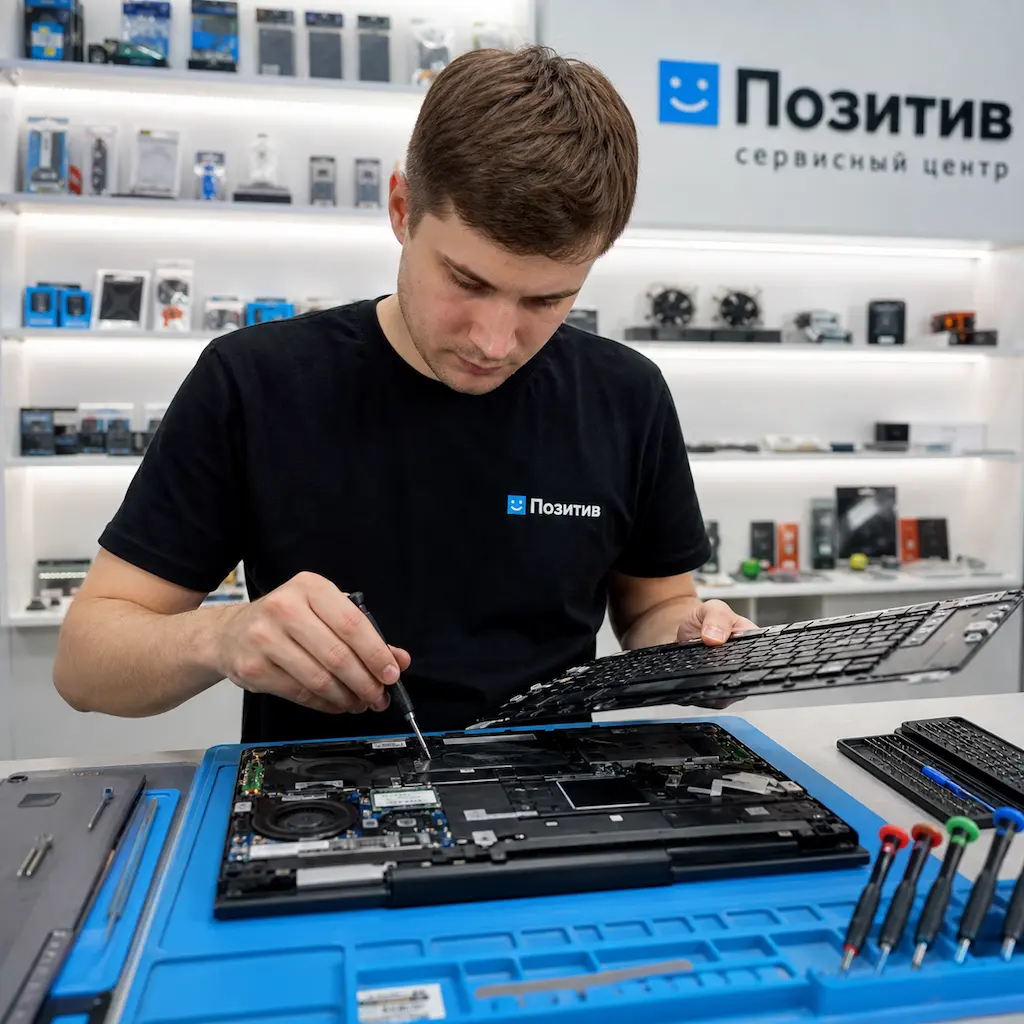 заменить клавиатуру на ноутбуке Samsung в Аксае