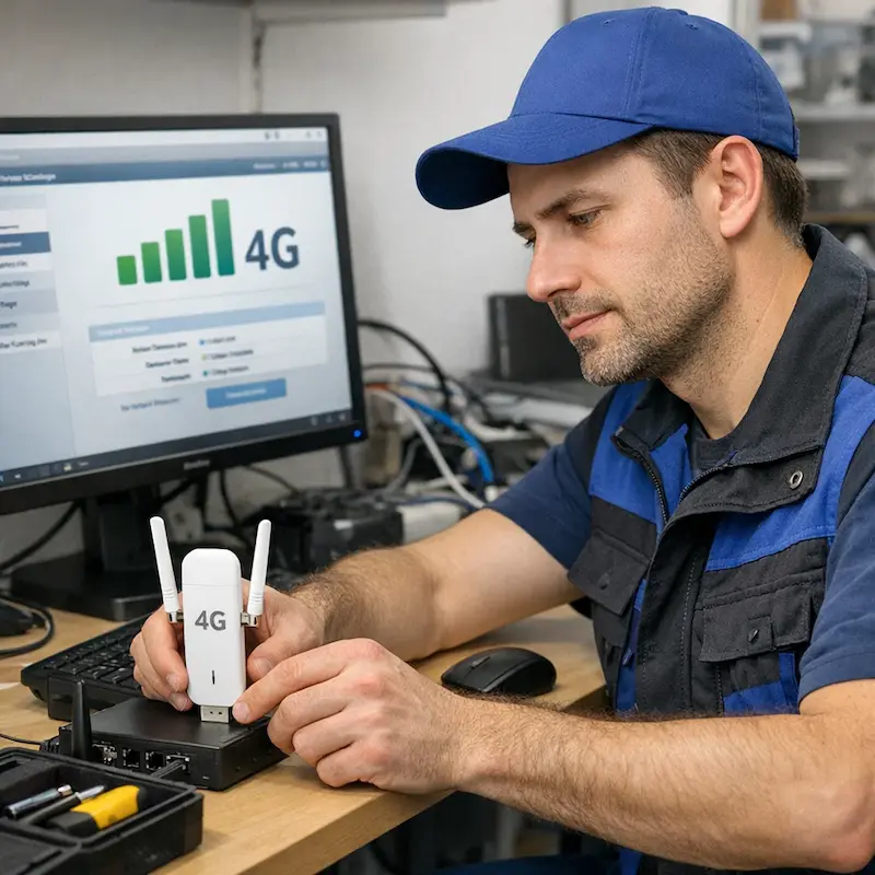 Настройка LTE модема в Аксае