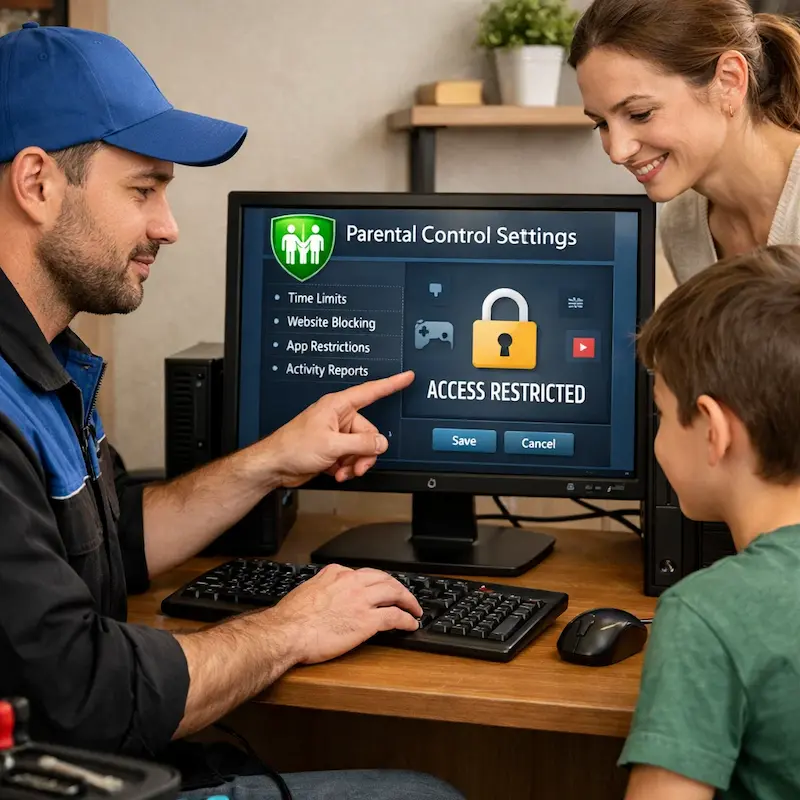 Родительский контроль на компьютере и ноутбуке в Аксае