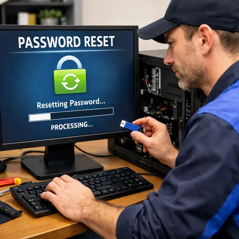 Удаление пароля на компьютере в Аксае