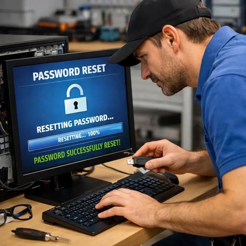 Сброс пароля от компьютера в Аксае