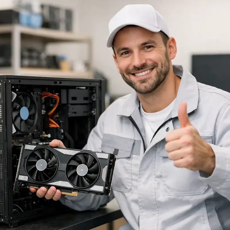 установка видеокарты на ПК в Аксае