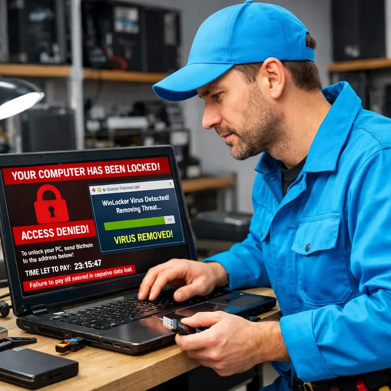 Поможем разблокировать компьютер и ноутбук в Аксае